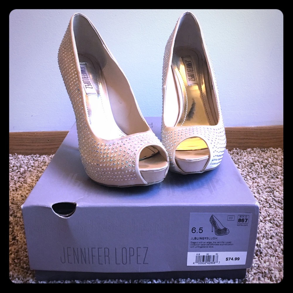 Jennifer Lopez Blingy Blush Heels